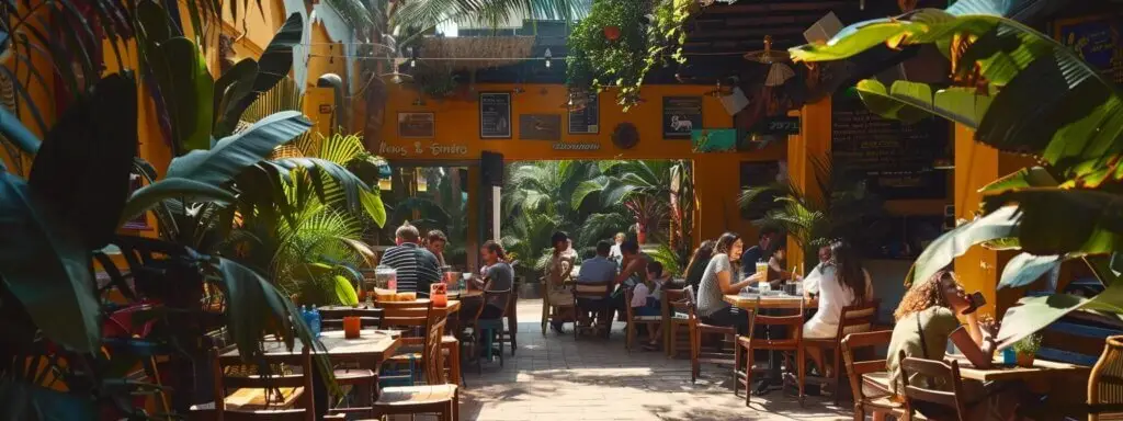 a bustling local café, filled with cheerful customers enjoying their drinks, surrounded by vibrant signage and lush greenery, symbolizes the thriving impact of local seo on community engagement. a bustling local café, filled with cheerful customers enjoying their drinks, surrounded by vibrant signage and lush greenery, symbolizes the thriving impact of local seo on community engagement.