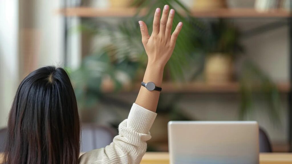 A person with their hand raised because they have questions on data privacy and website accessibility